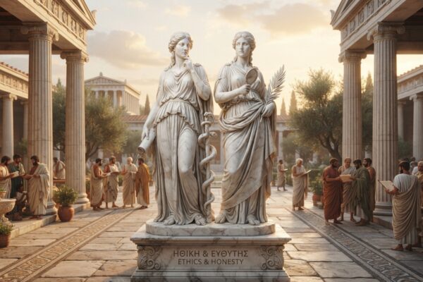 Mythological sculpture of Ethics